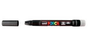 Caneta Posca PCF-350 Preto – Ponta de Pincel