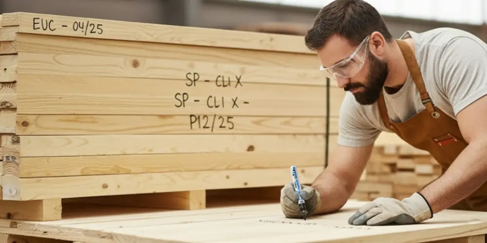 Exemplo de uso da Paint Marker CKS em madeira