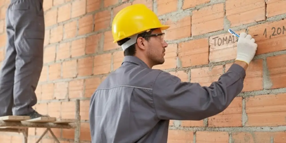 Exemplo de uso da Paint Marker CKS em parede